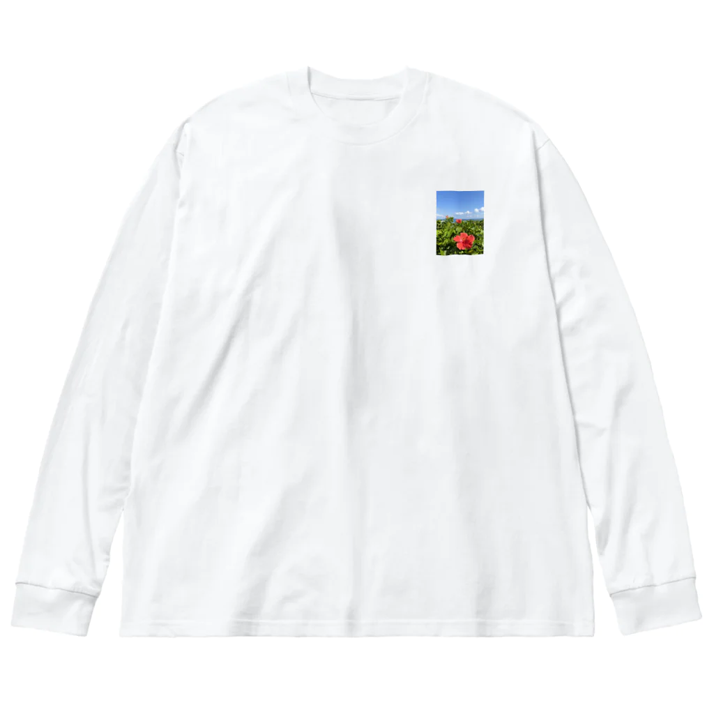 Ripples沖縄レジンアートの沖縄の海とハイビスカス Big Long Sleeve T-Shirt