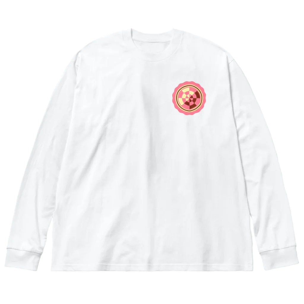 ハナドリカ SUZURI店の花の形の板チョコ(苺) Big Long Sleeve T-Shirt