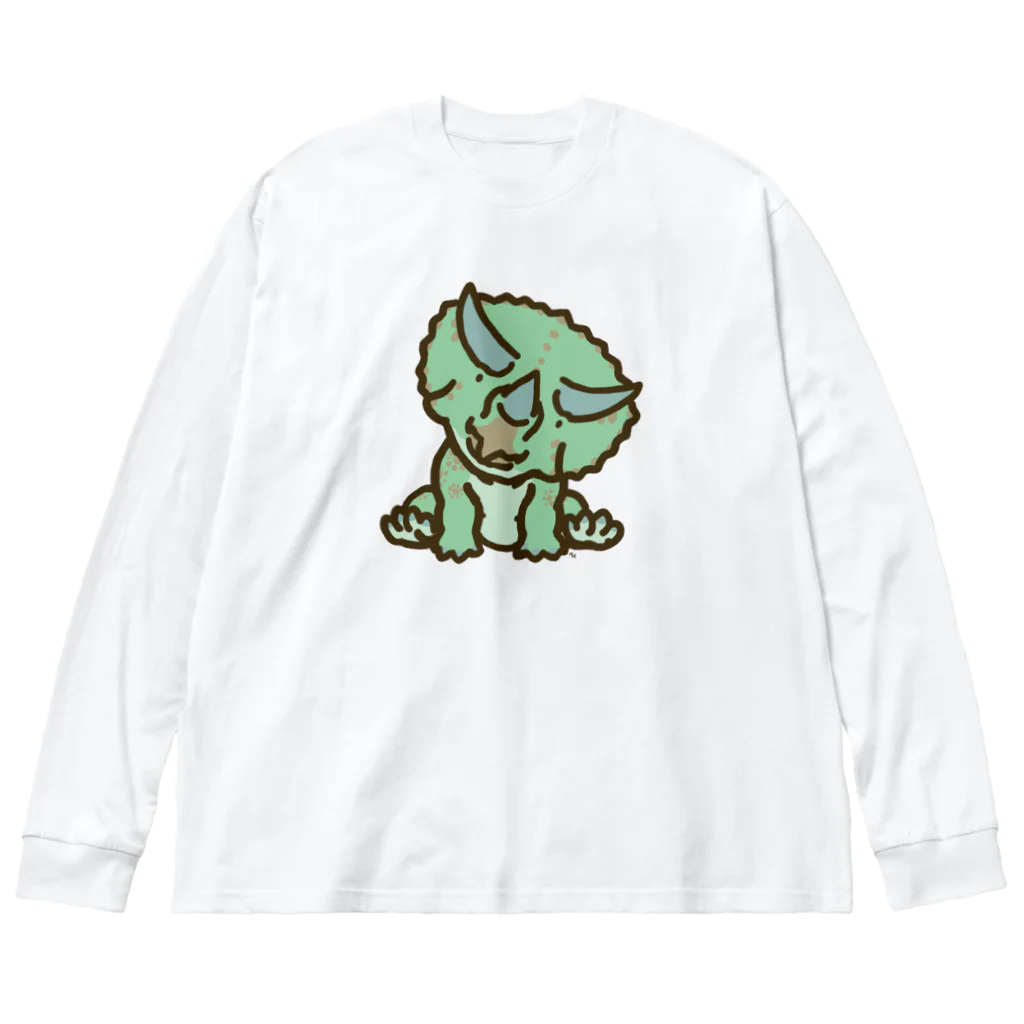 segasworksのトリケラちゃん（お座り）首傾げ Big Long Sleeve T-Shirt