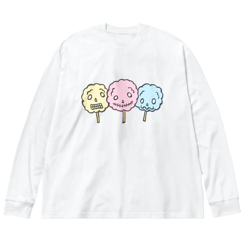 Siderunの館 B2のドクロ風味な綿菓子 ビッグシルエットロングスリーブTシャツ