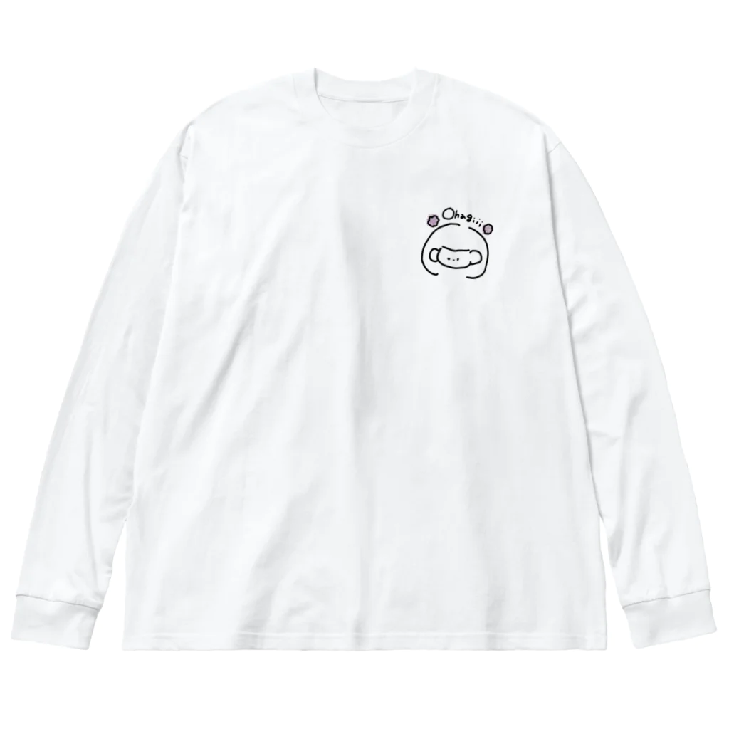 おはぎのてがきおはぎ ビッグシルエットロングスリーブTシャツ