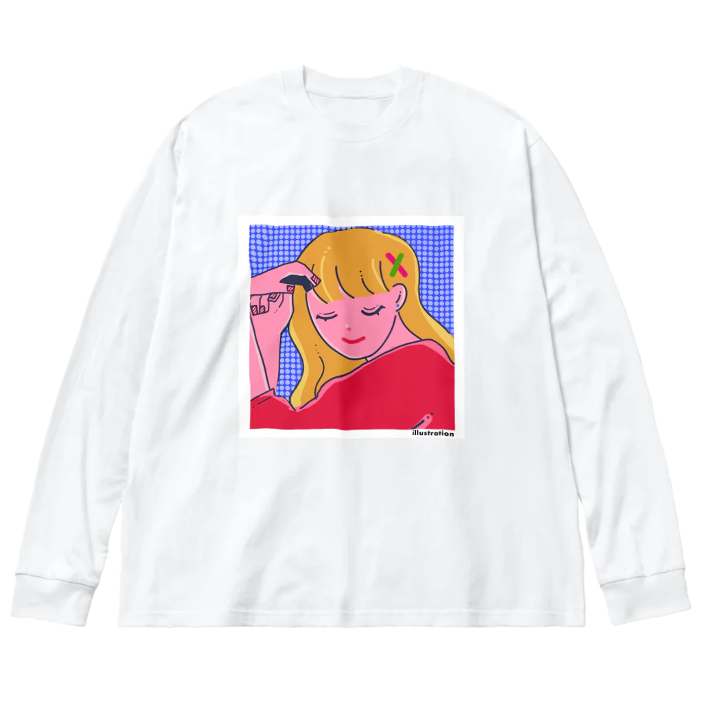 文のゆる女子 ビッグシルエットロングスリーブTシャツ