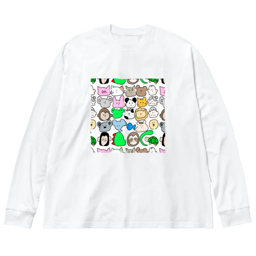 kobutadaのわしらあにまる ビッグシルエットロングスリーブTシャツ