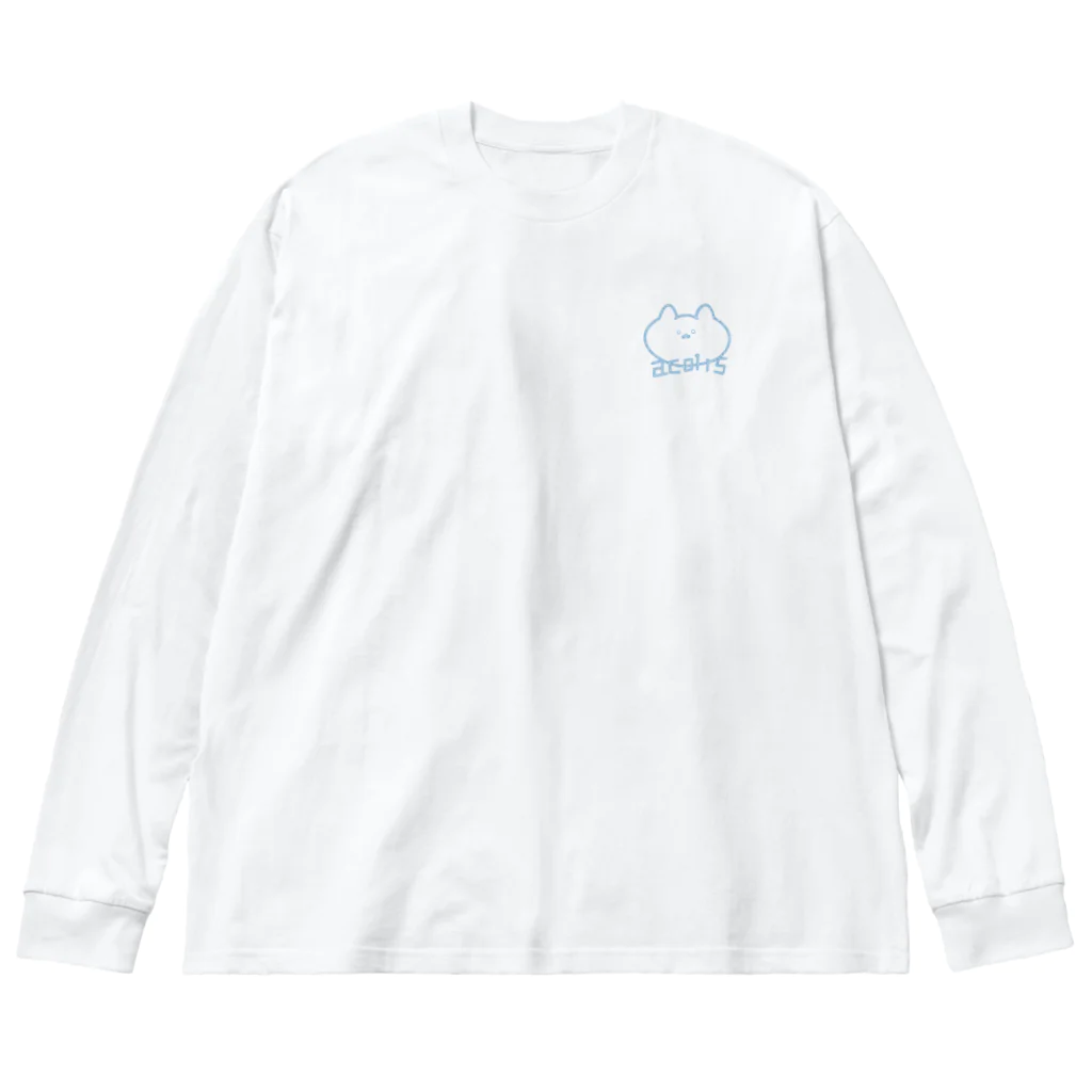 asameacoの青ねこてぃー_acolis ビッグシルエットロングスリーブTシャツ