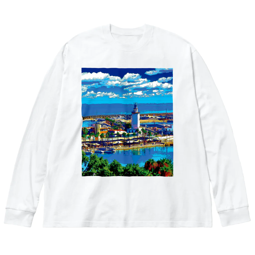 GALLERY misutawoのスペイン マラガの灯台 Big Long Sleeve T-Shirt