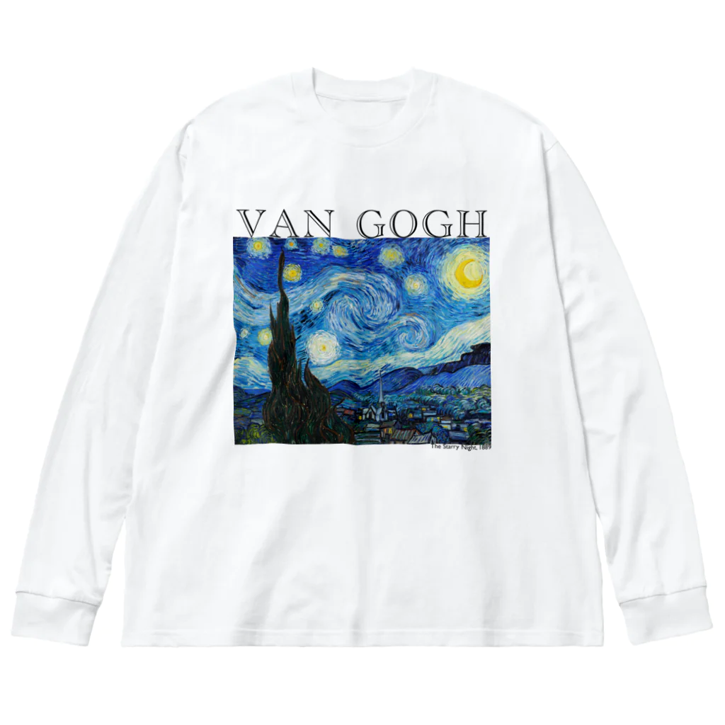 MUGEN ARTのゴッホ / 星月夜　The Starry Night 世界の名画 Big Long Sleeve T-Shirt