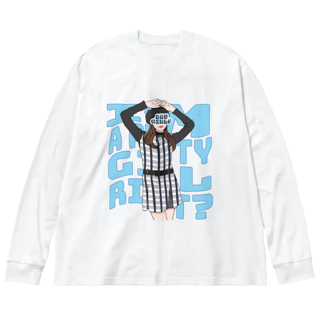 PUG ARTWORKS のBAD GIRLSシリーズ ビッグシルエットロングスリーブTシャツ