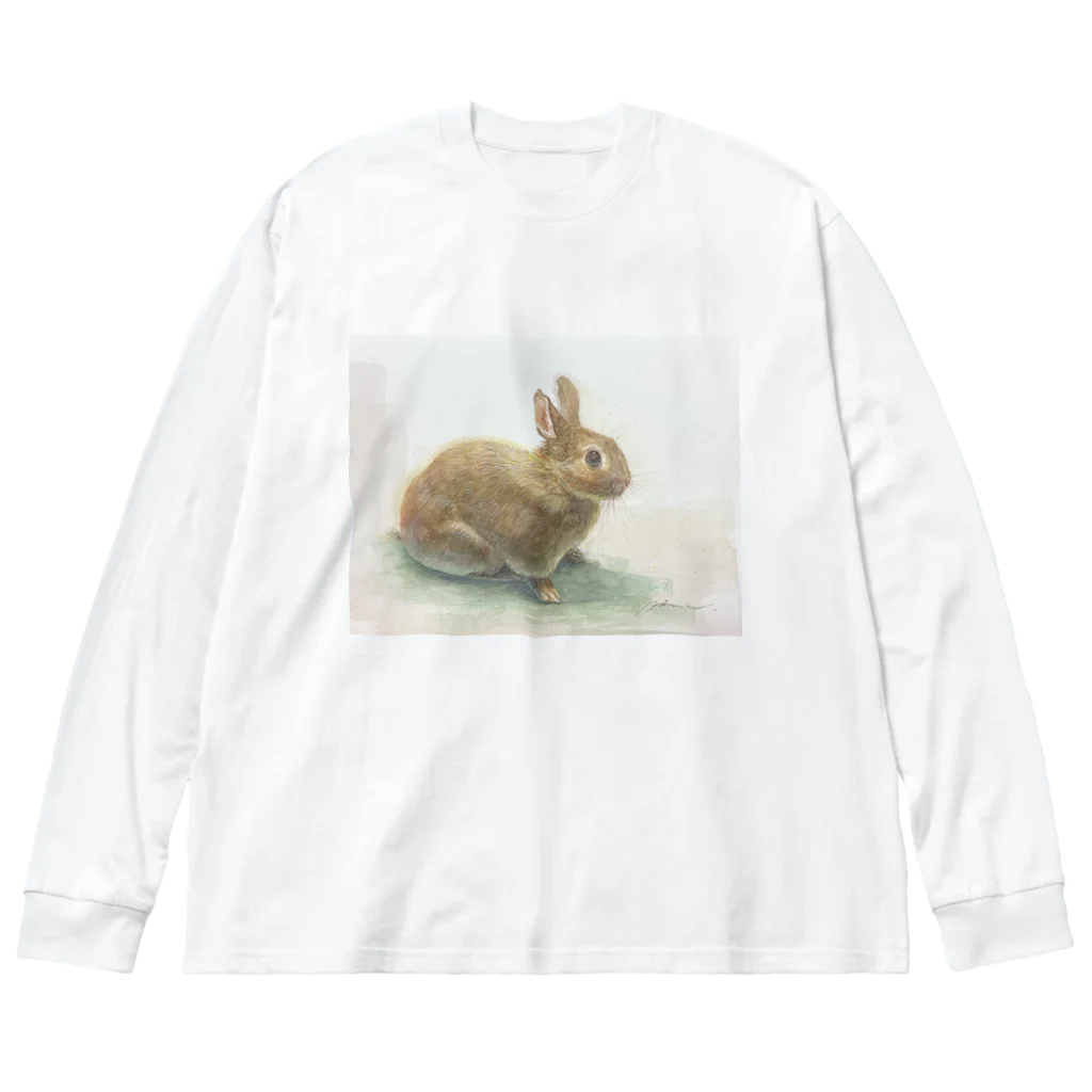 たかはしの絵のもののうさぎのうめちゃん Big Long Sleeve T-Shirt