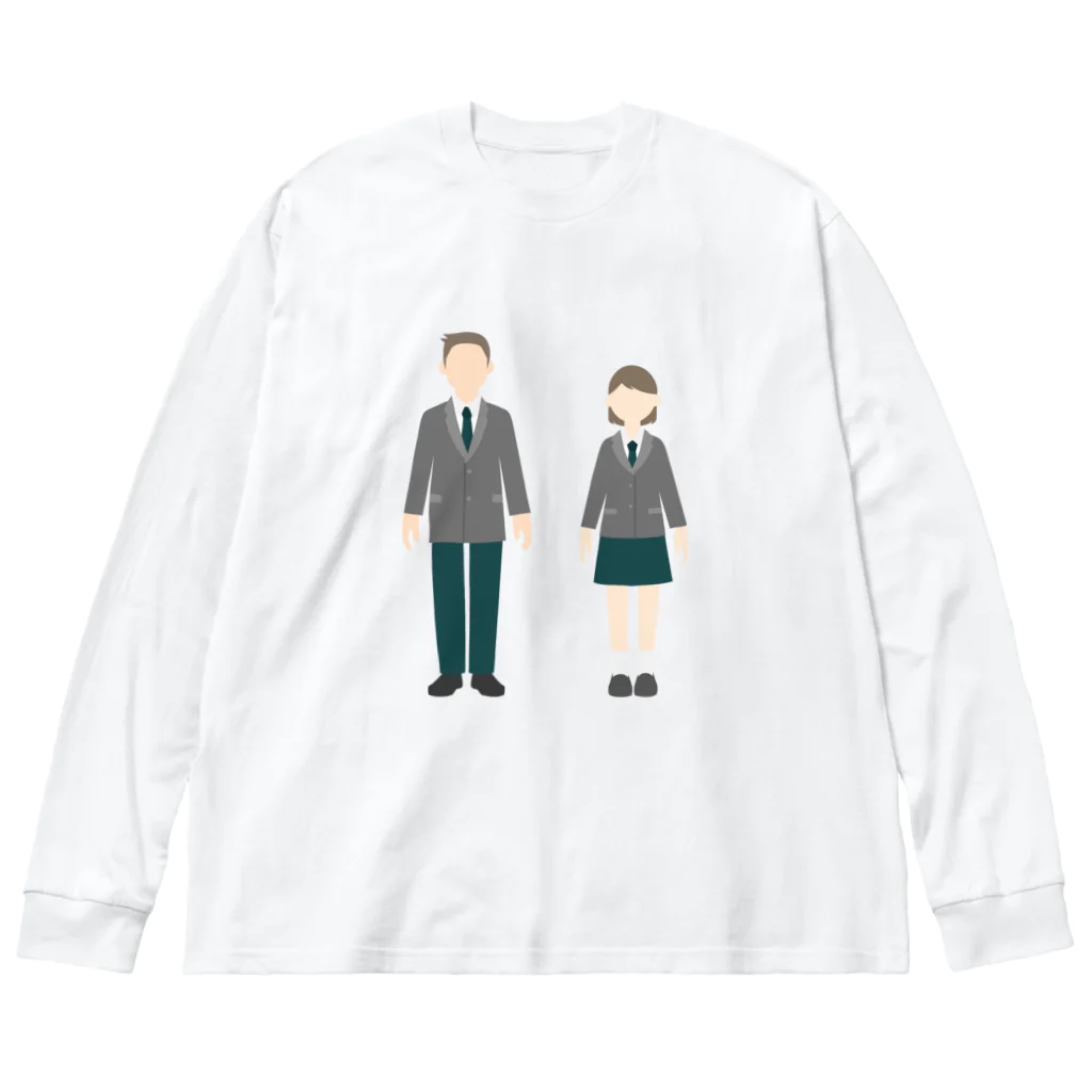 Katie（カチエ）のブレザーの制服の学生 ビッグシルエットロングスリーブTシャツ