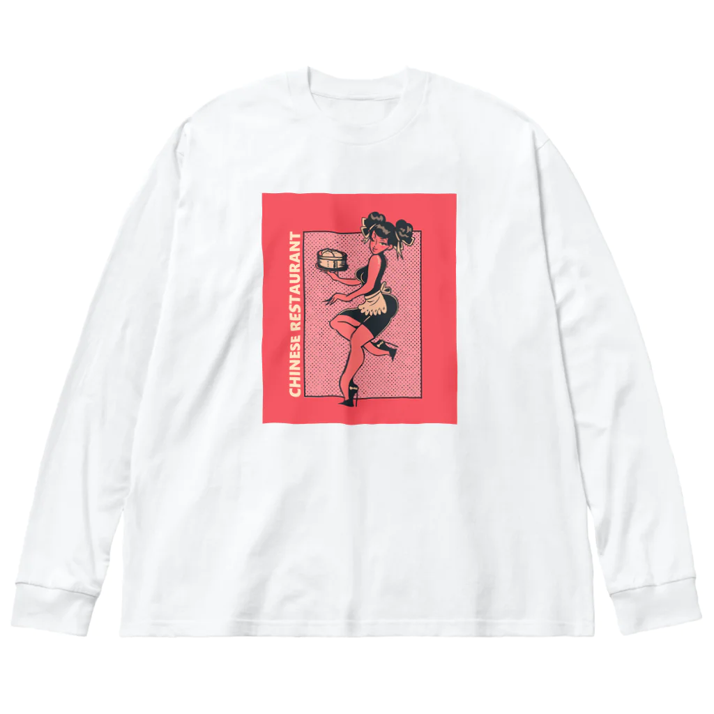 中華呪術堂（チャイナマジックホール）のCHINESE RESTAURANT WAITRESS GIRL Big Long Sleeve T-Shirt