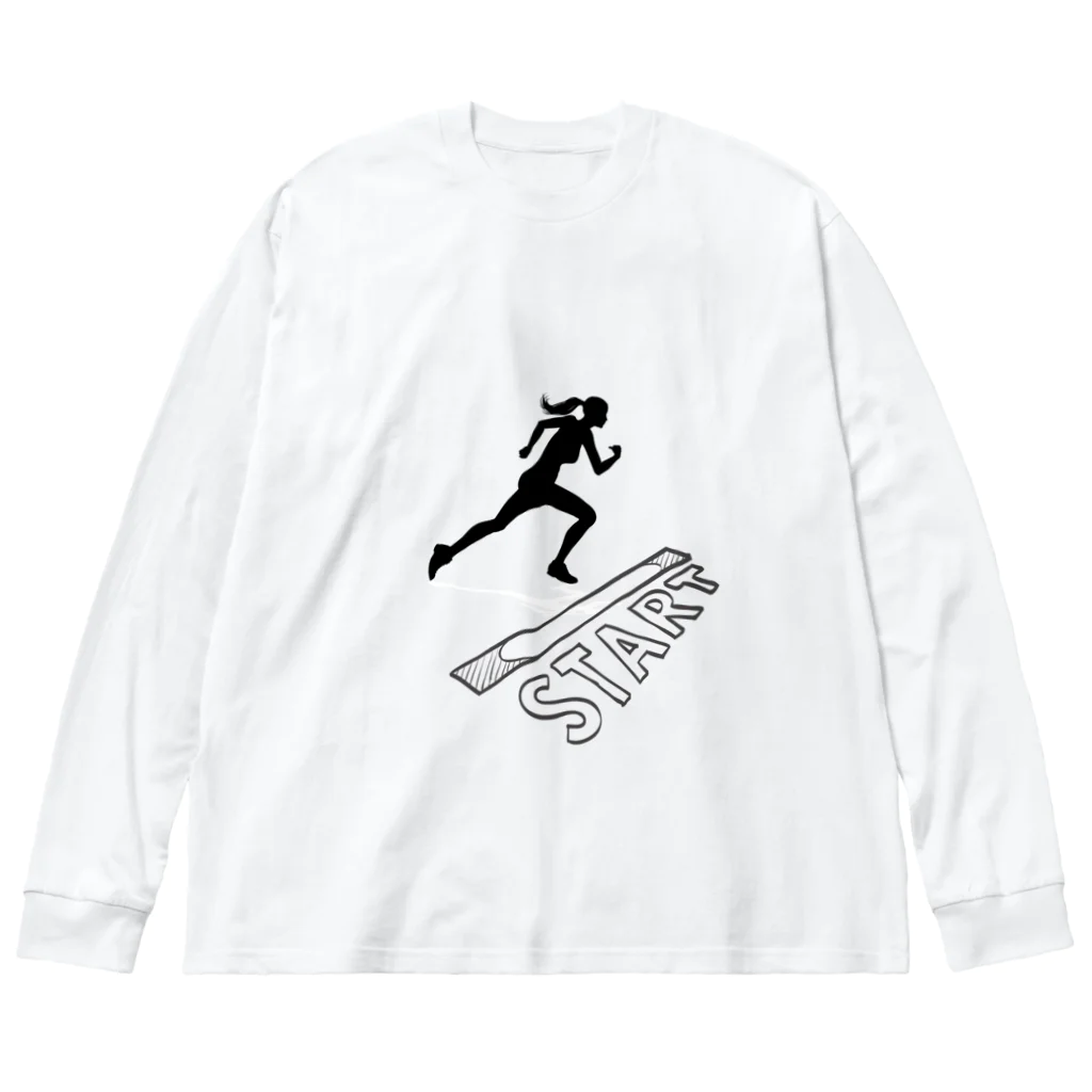 Future Starry SkyのSTART🏃‍♀️💨💨 ビッグシルエットロングスリーブTシャツ