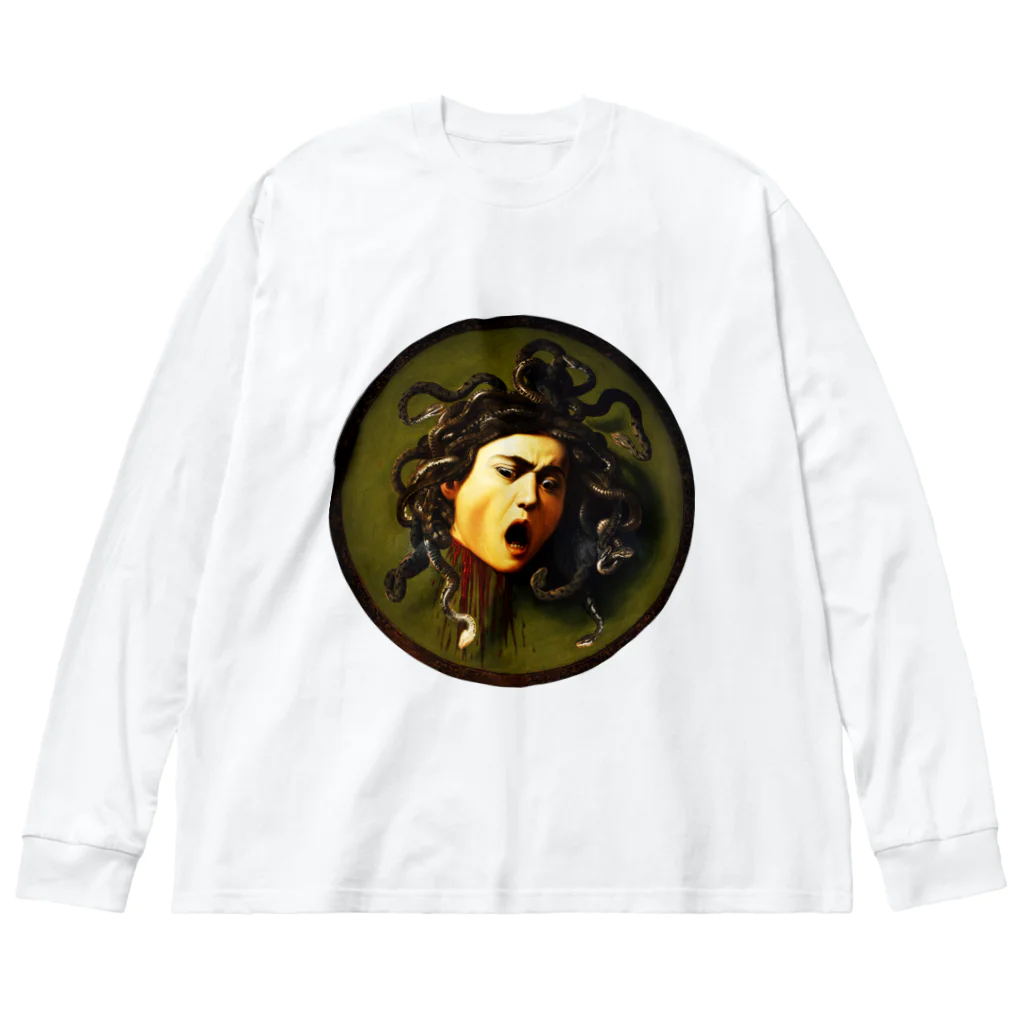 MUGEN ARTのメドゥーサ　カラヴァッジオ　Caravaggio / Medusa ビッグシルエットロングスリーブTシャツ