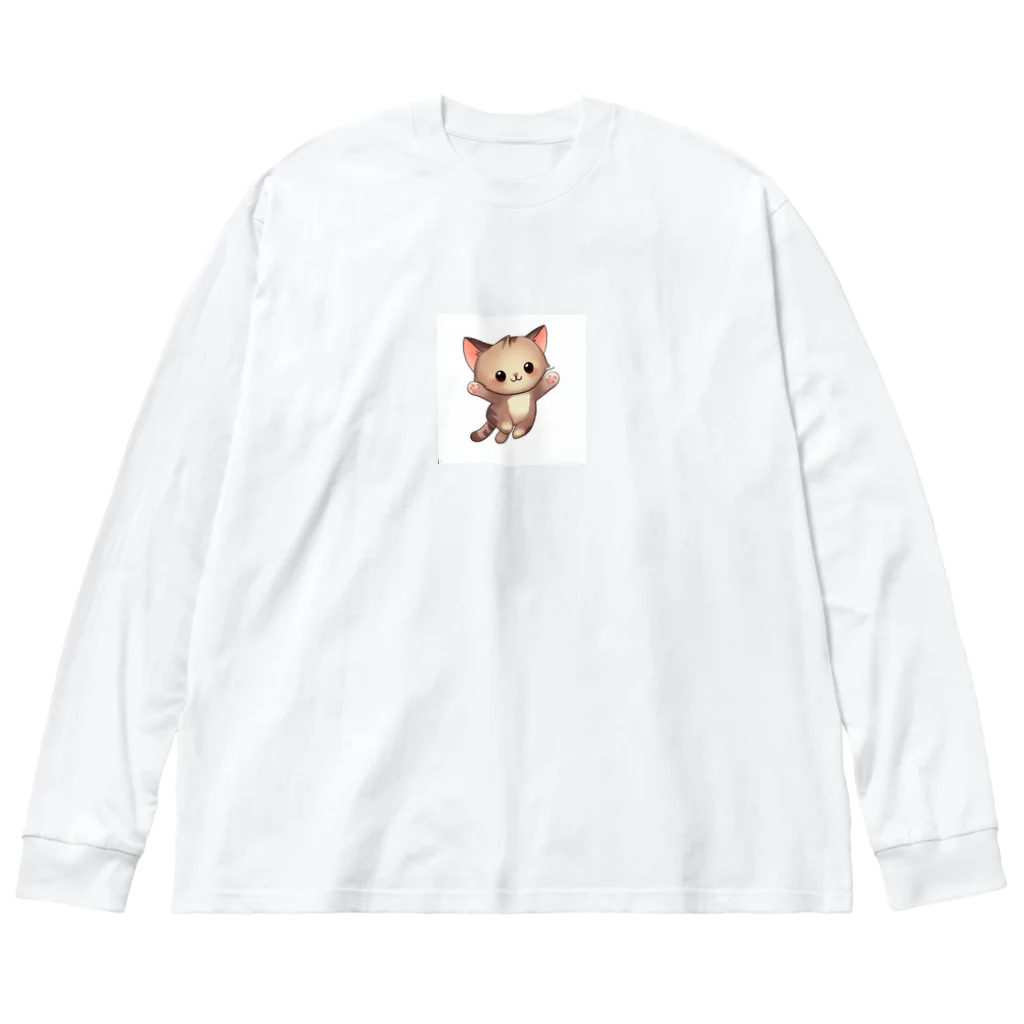 猫だらけ！のイラスト猫ちゃん Big Long Sleeve T-Shirt