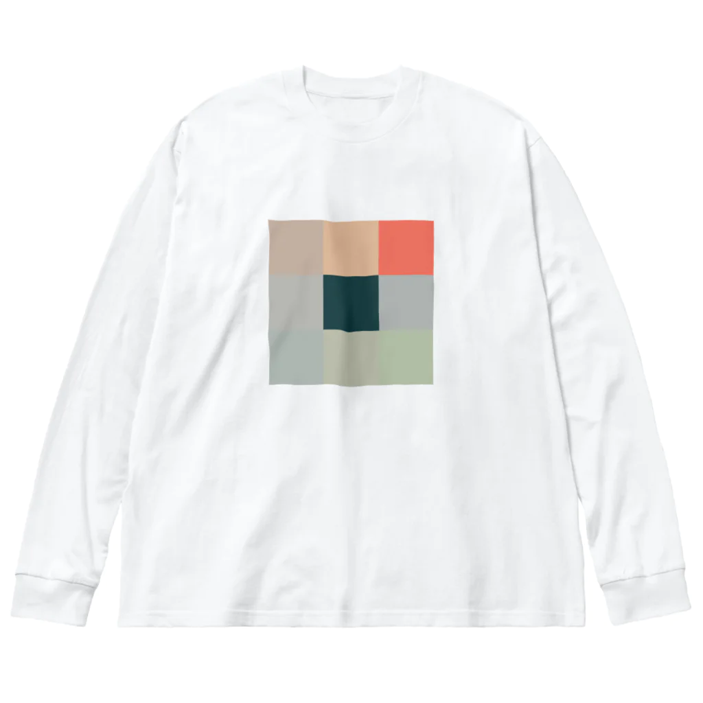 3×3 のドット絵の印象、日の出 - 3×3 のドット絵 Big Long Sleeve T-Shirt