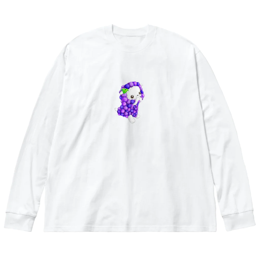 satoayaのアニマルカフェのフルーツアニマル　ブドウヒツジ Big Long Sleeve T-Shirt