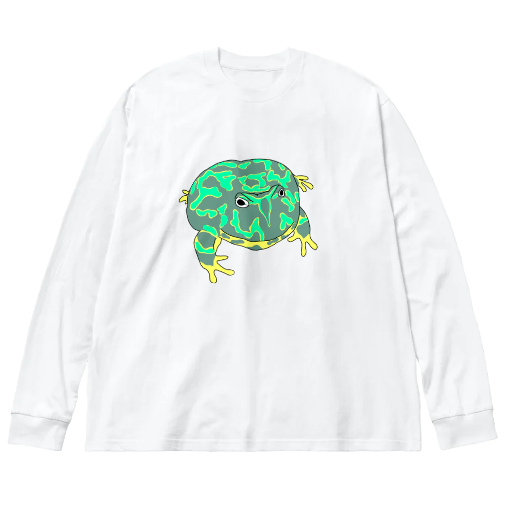 ヒル飼いのこでぶのベルツノガエルのゲコタロウ Big Long Sleeve T-Shirt