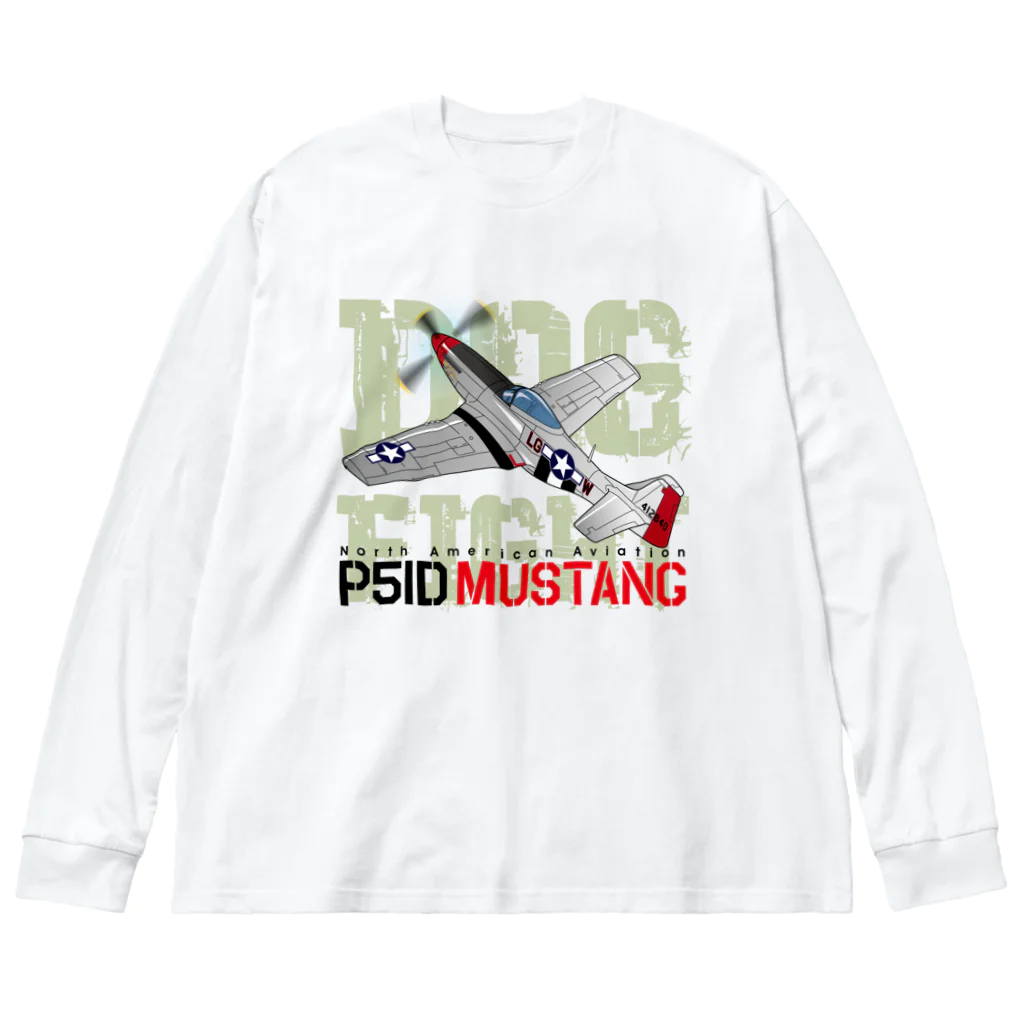 Atelier NyaoのP51 MUSTANG（マスタング） Big Long Sleeve T-Shirt