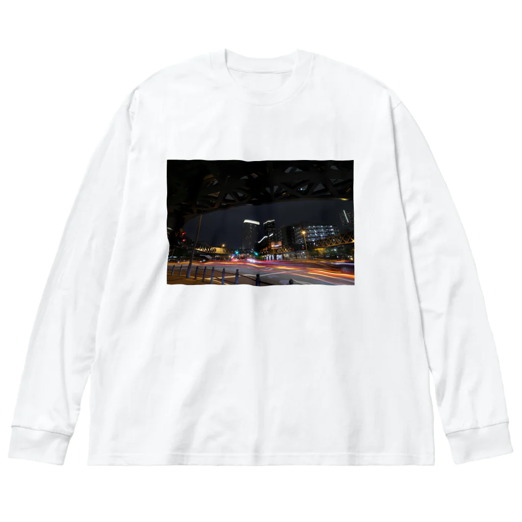 nokkccaの光跡 - Junction Light trail - ビッグシルエットロングスリーブTシャツ