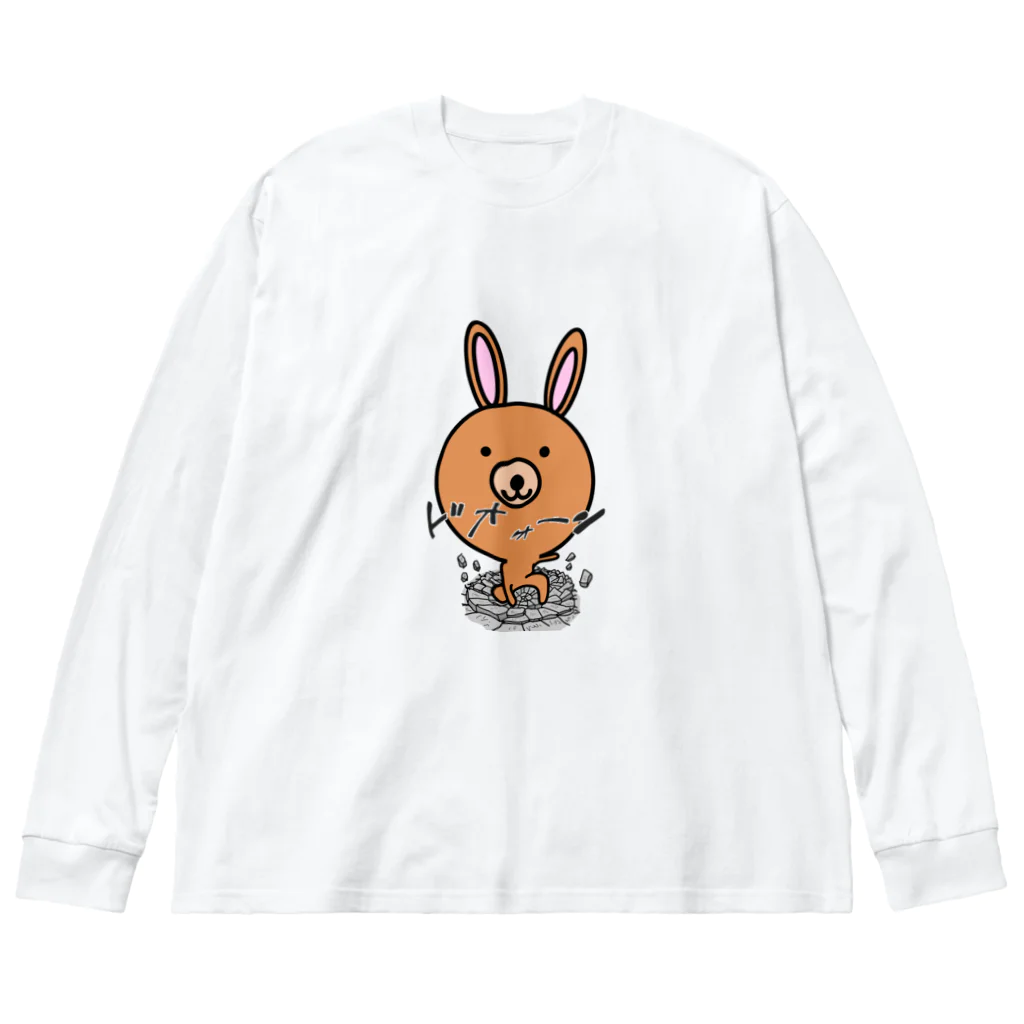 ko-jのうさ熊ちゃん　ドオーンver ビッグシルエットロングスリーブTシャツ