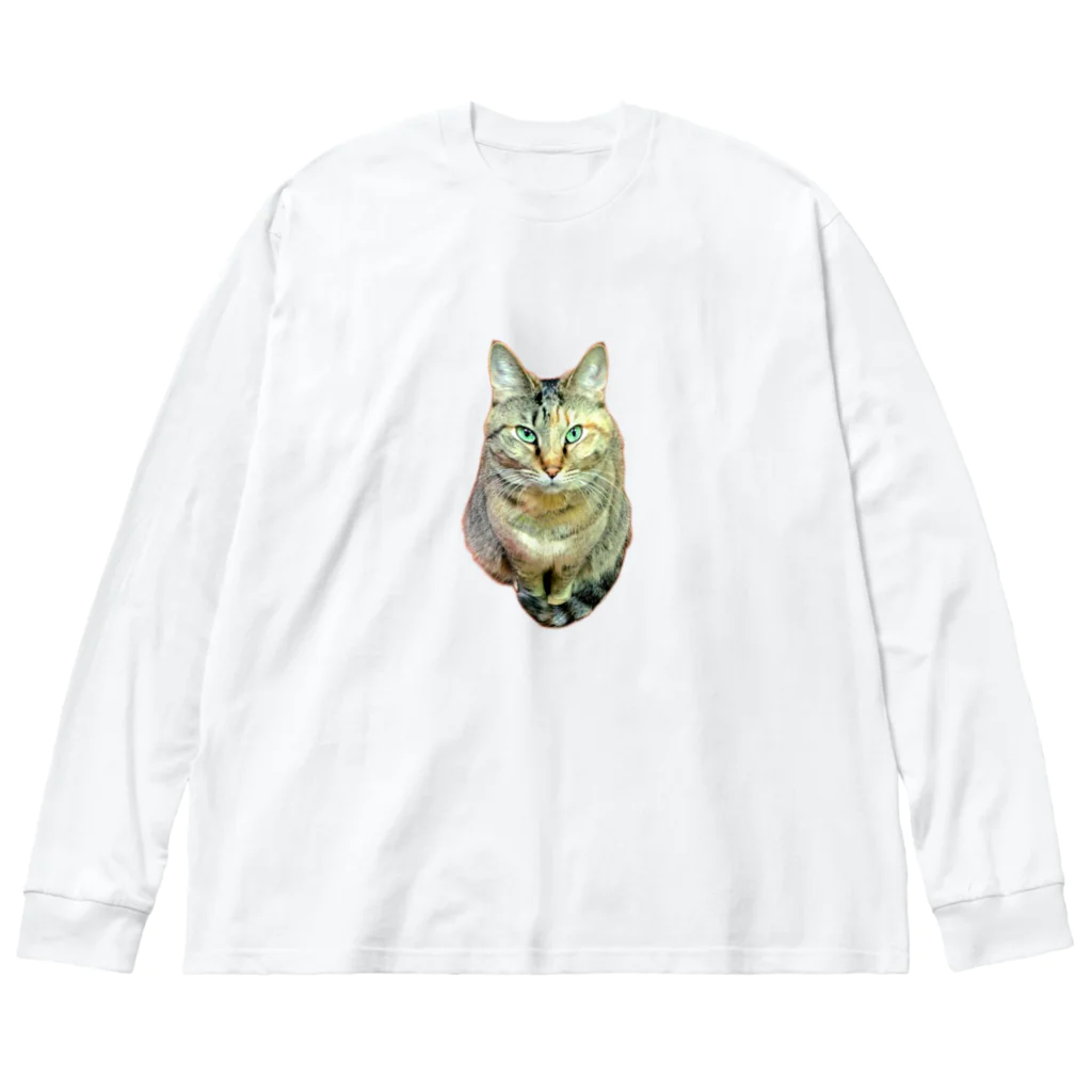 桃くるみSHOPのしっぽマフラーにゃん Big Long Sleeve T-Shirt