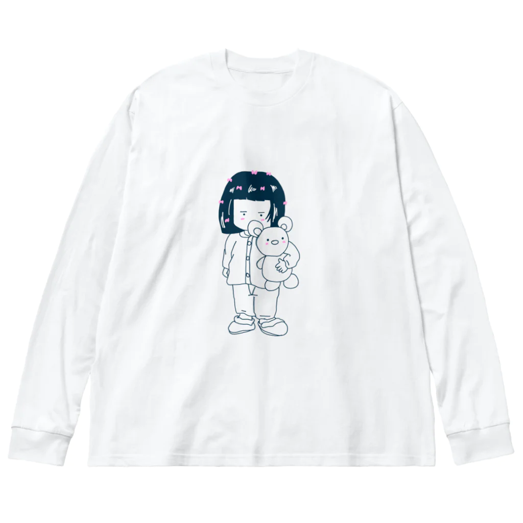 貞子やでのむーさん ビッグシルエットロングスリーブTシャツ