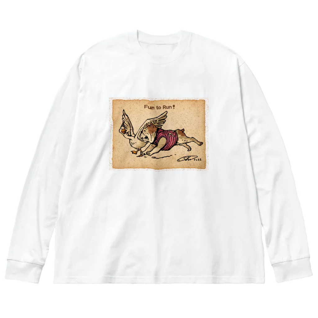 まつもトイズのブルちゃんとガチョウ♪ Big Long Sleeve T-Shirt