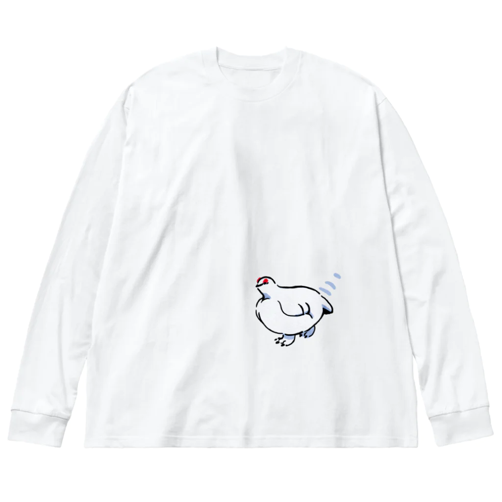 segasworksのこっちに来るライチョウさん ビッグシルエットロングスリーブTシャツ