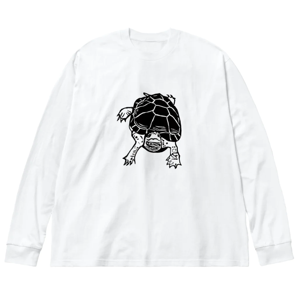 PADKA（ぱだか）のクサガメ Smiley Boggie Big Long Sleeve T-Shirt