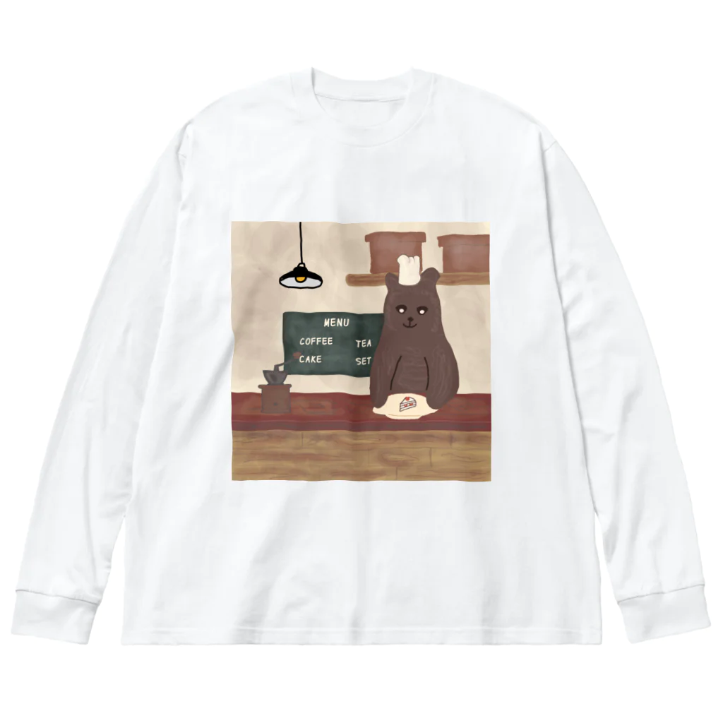 【KOTCH】 Tシャツショップのくまのカフェ Big Long Sleeve T-Shirt