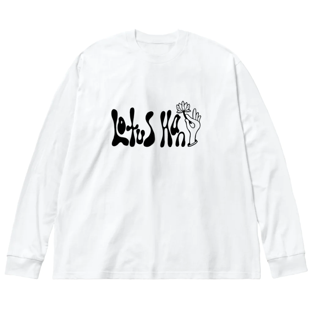 宇宙キャンプのロータス　ハンド　モノトーン Big Long Sleeve T-Shirt