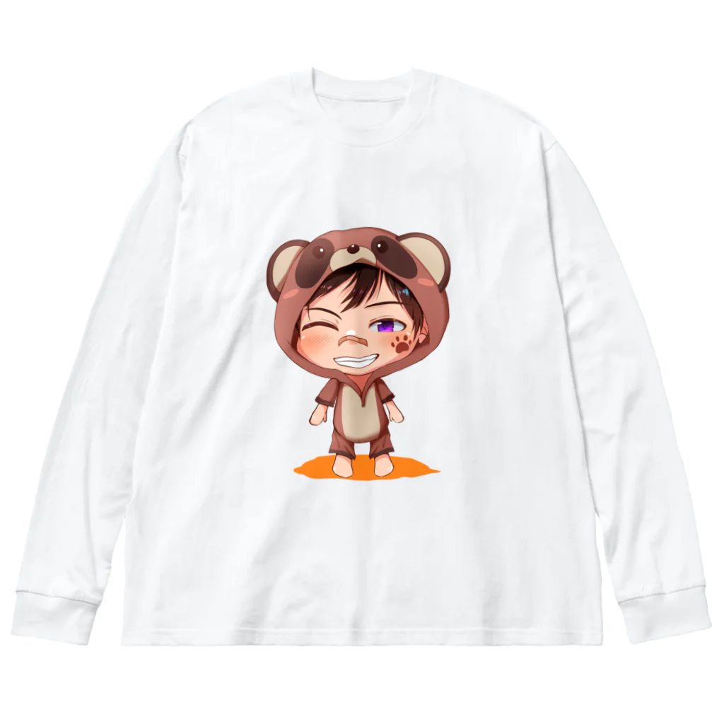 須戸コウ【腐男子ゲイvtuber】の須戸コウ_着ぐるみミニキャラVer ビッグシルエットロングスリーブTシャツ