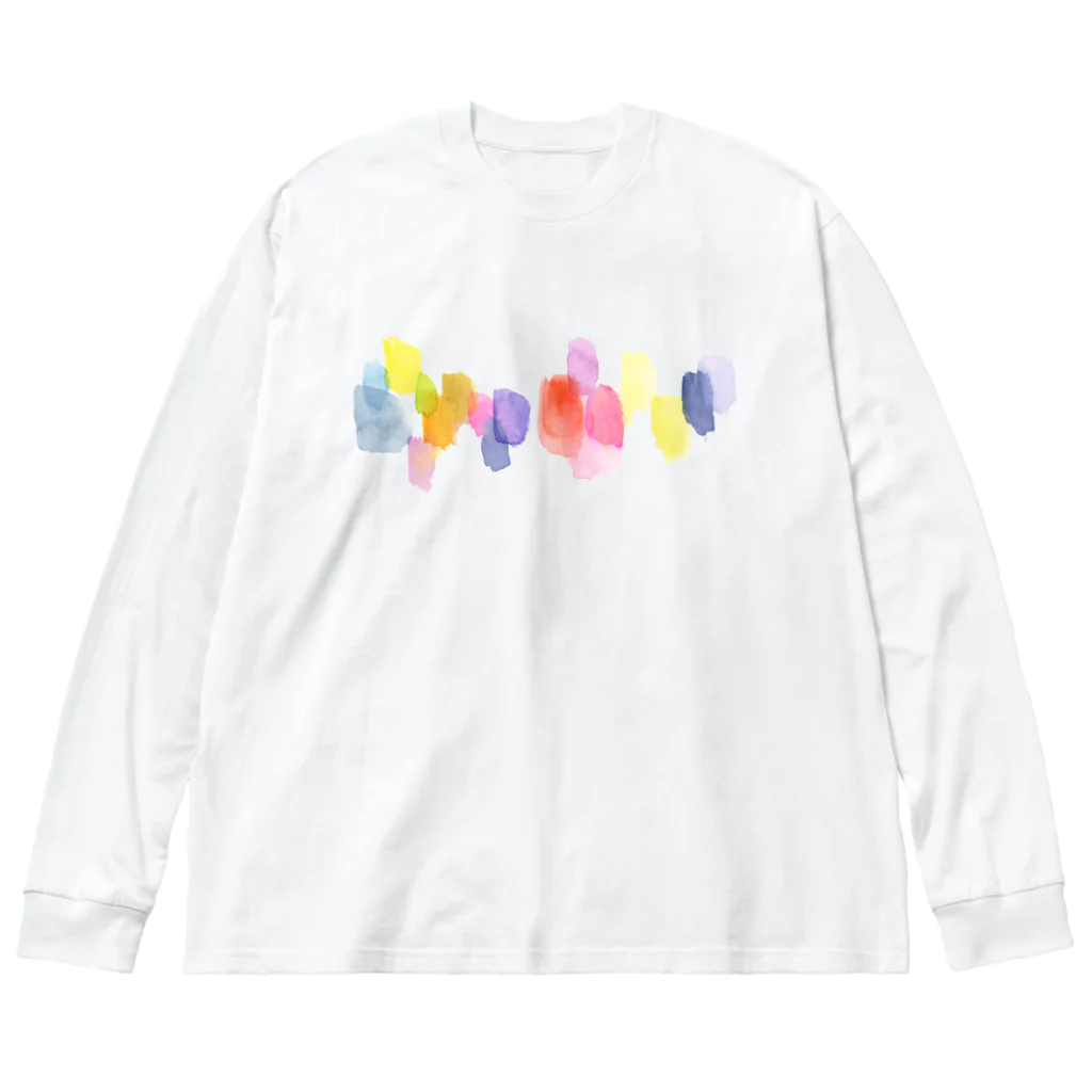 c5watercolorの水彩ペイント・カラフルその2 Big Long Sleeve T-Shirt