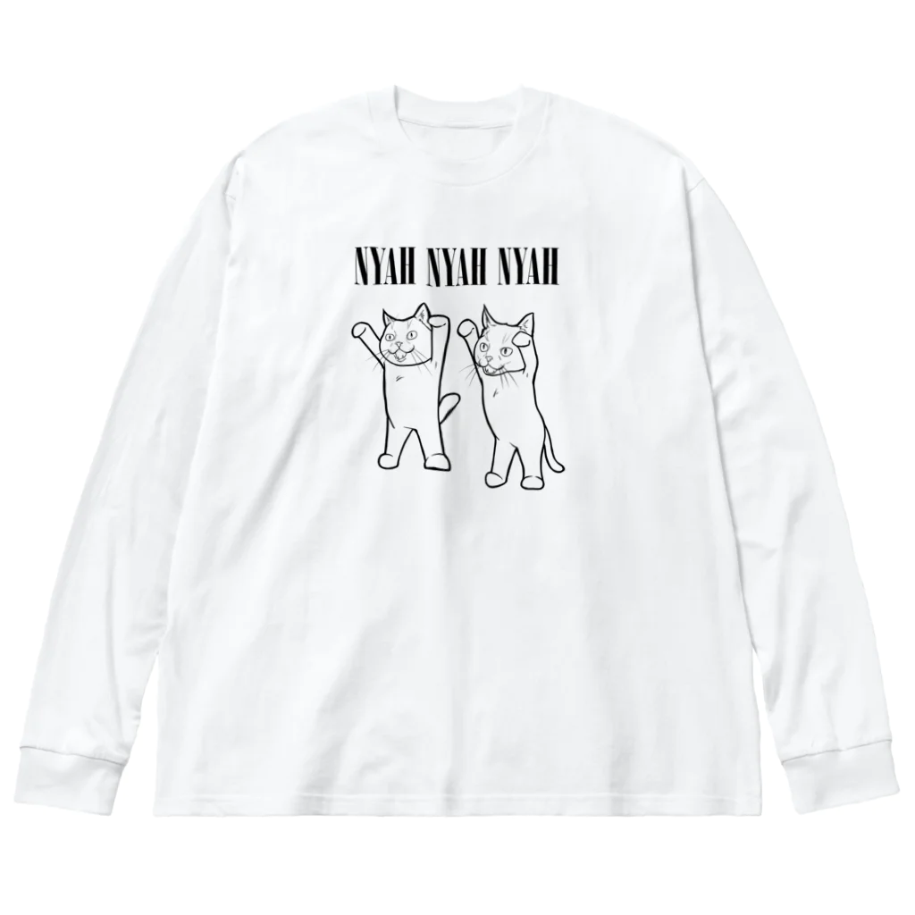 TAKE-TONのNYAH NYAH NYAH ビッグシルエットロングスリーブTシャツ