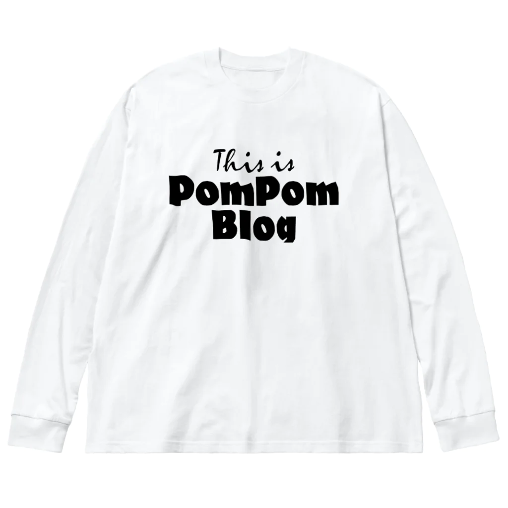 mf@PomPomBlogのMutant Pom Pom Blog Logo Big Long Sleeve T-Shirt