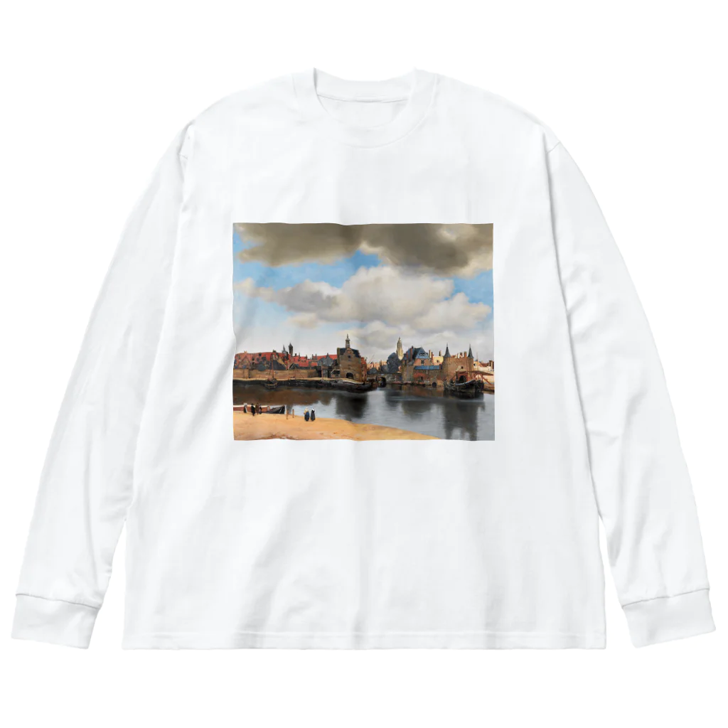 世界美術商店のデルフト眺望 / View of Delft ビッグシルエットロングスリーブTシャツ