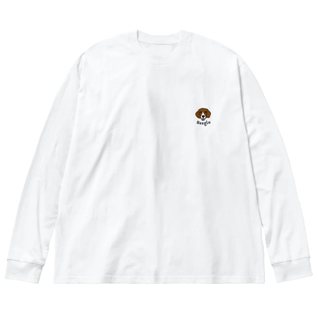 PLAYBULLのまめつぶビーグルくん Big Long Sleeve T-Shirt