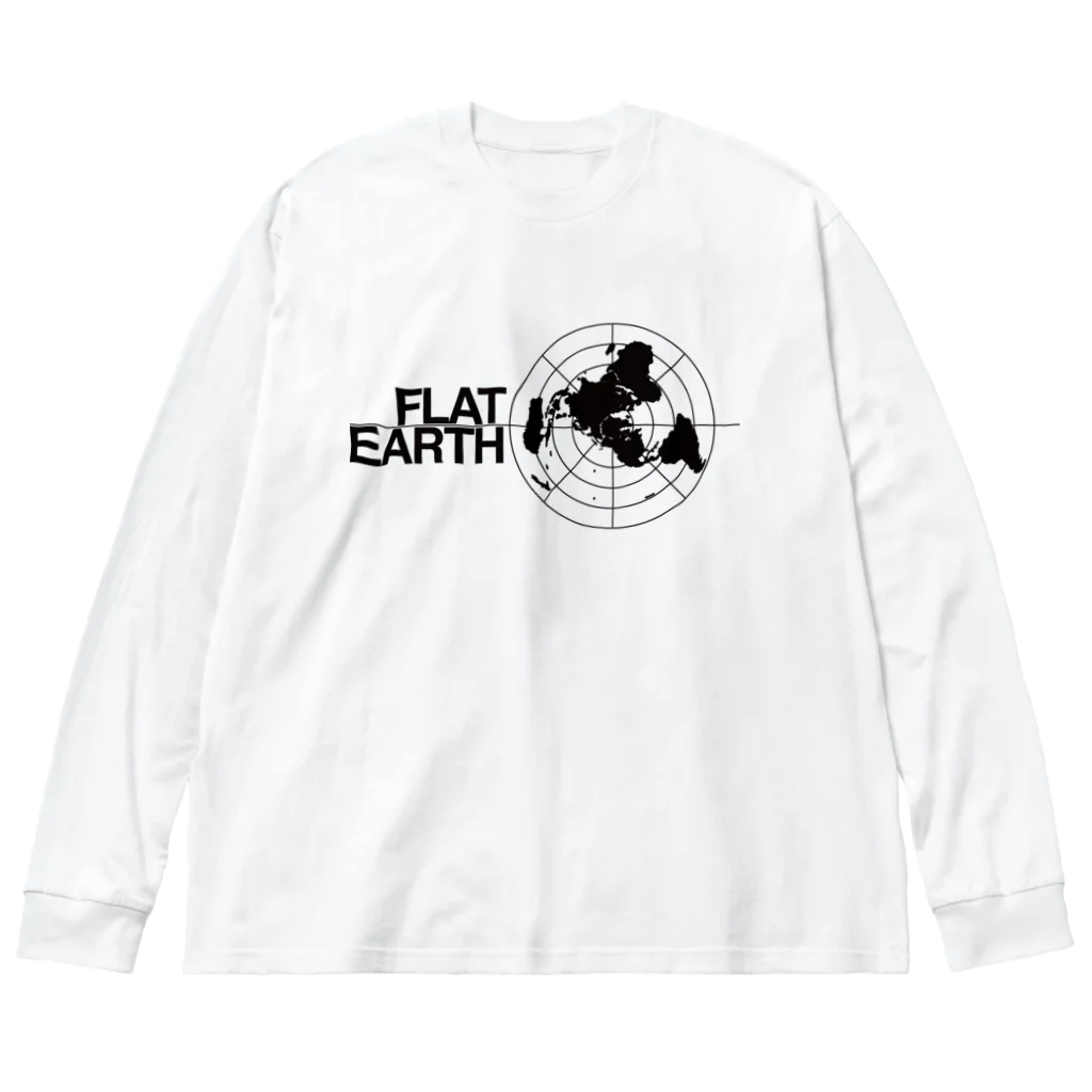 Mappila SHOPのフラットアースMAPグッズ01 Big Long Sleeve T-Shirt