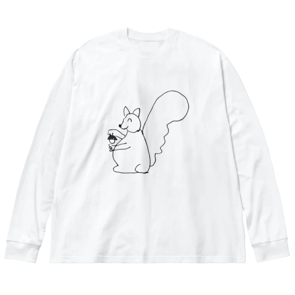 akiの母が描いたリス Big Long Sleeve T-Shirt