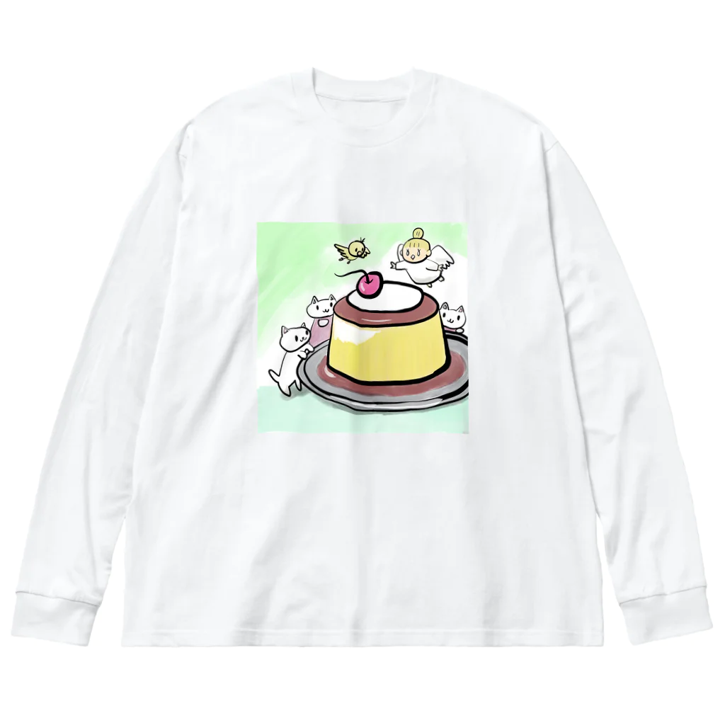 なすこのプリン ビッグシルエットロングスリーブTシャツ