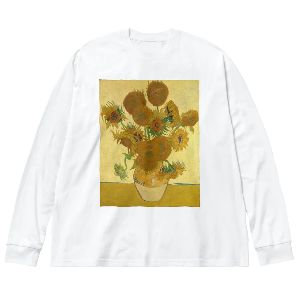 世界美術商店のひまわり / Sunflowers ビッグシルエットロングスリーブTシャツ