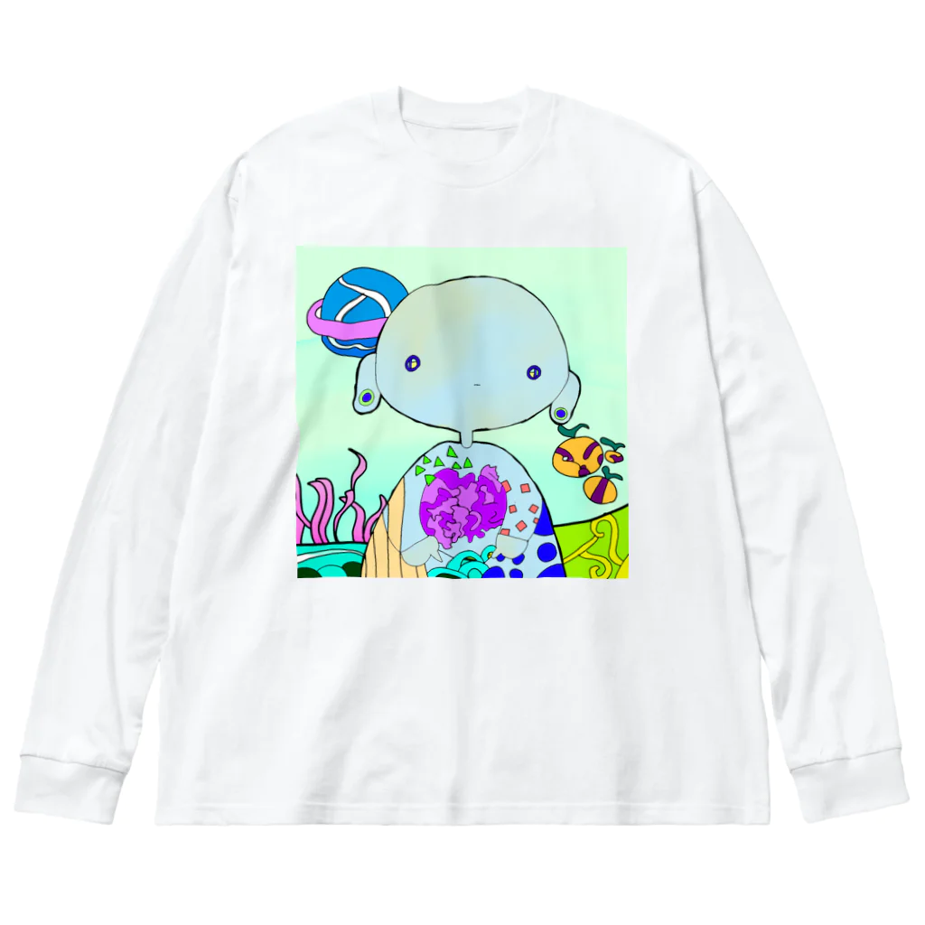 Hakuaのお店の優しい宇宙人 Big Long Sleeve T-Shirt