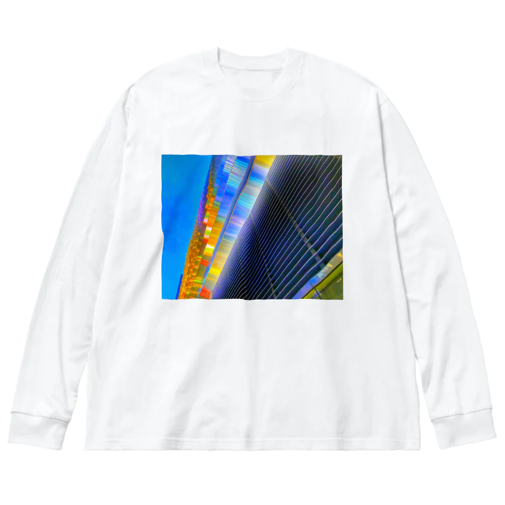 tokyo_a_wの中央区の空 ビッグシルエットロングスリーブTシャツ