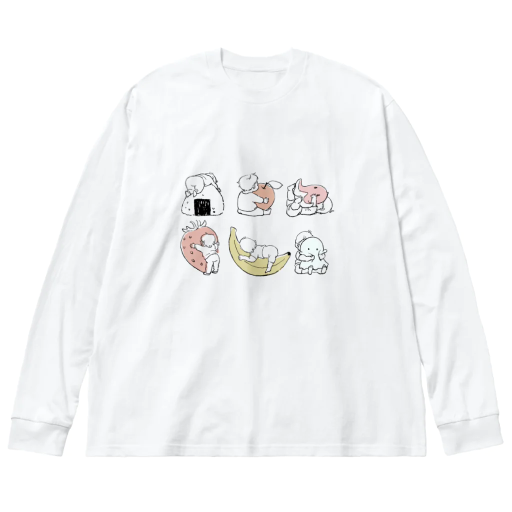 渡邊 春菜のハグする赤ちゃんまとめ(くすみカラー) Big Long Sleeve T-Shirt