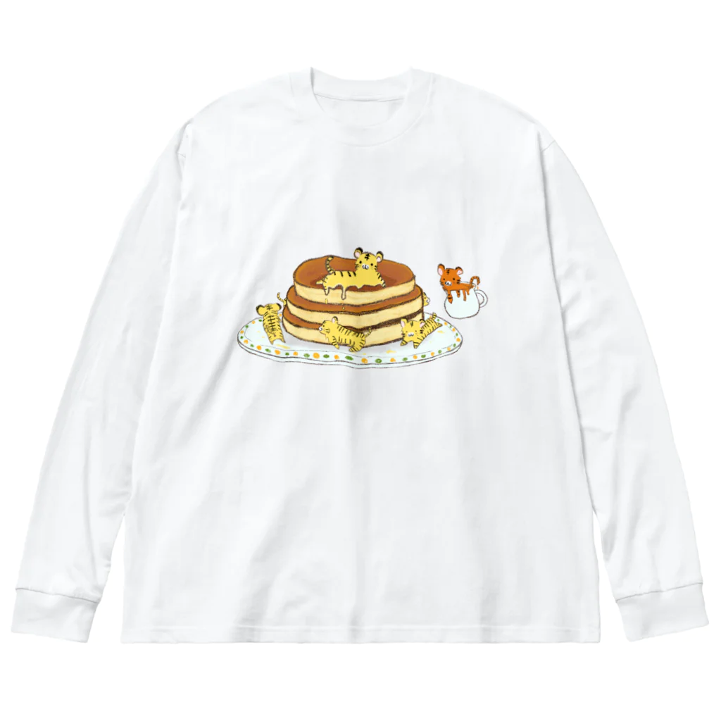 ぎみの溶けタイガーwithパンケーキ Big Long Sleeve T-Shirt