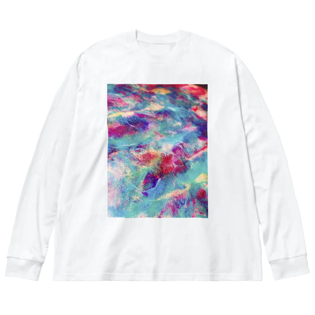 【抽象画】melty moon【フルイドアート】の瞼彩 Big Long Sleeve T-Shirt