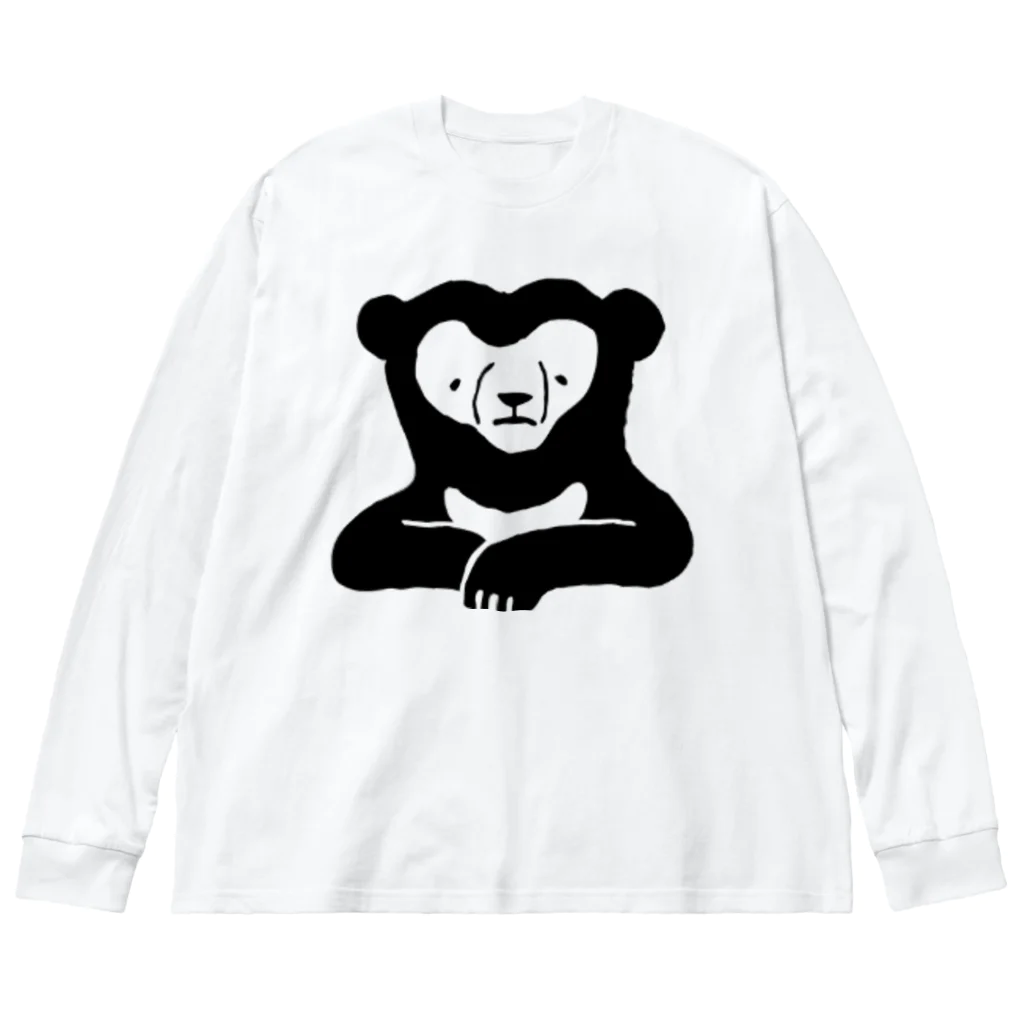 ナラティヴ・ラボ マーケットのくまざわくん（ブラックライン） Big Long Sleeve T-Shirt