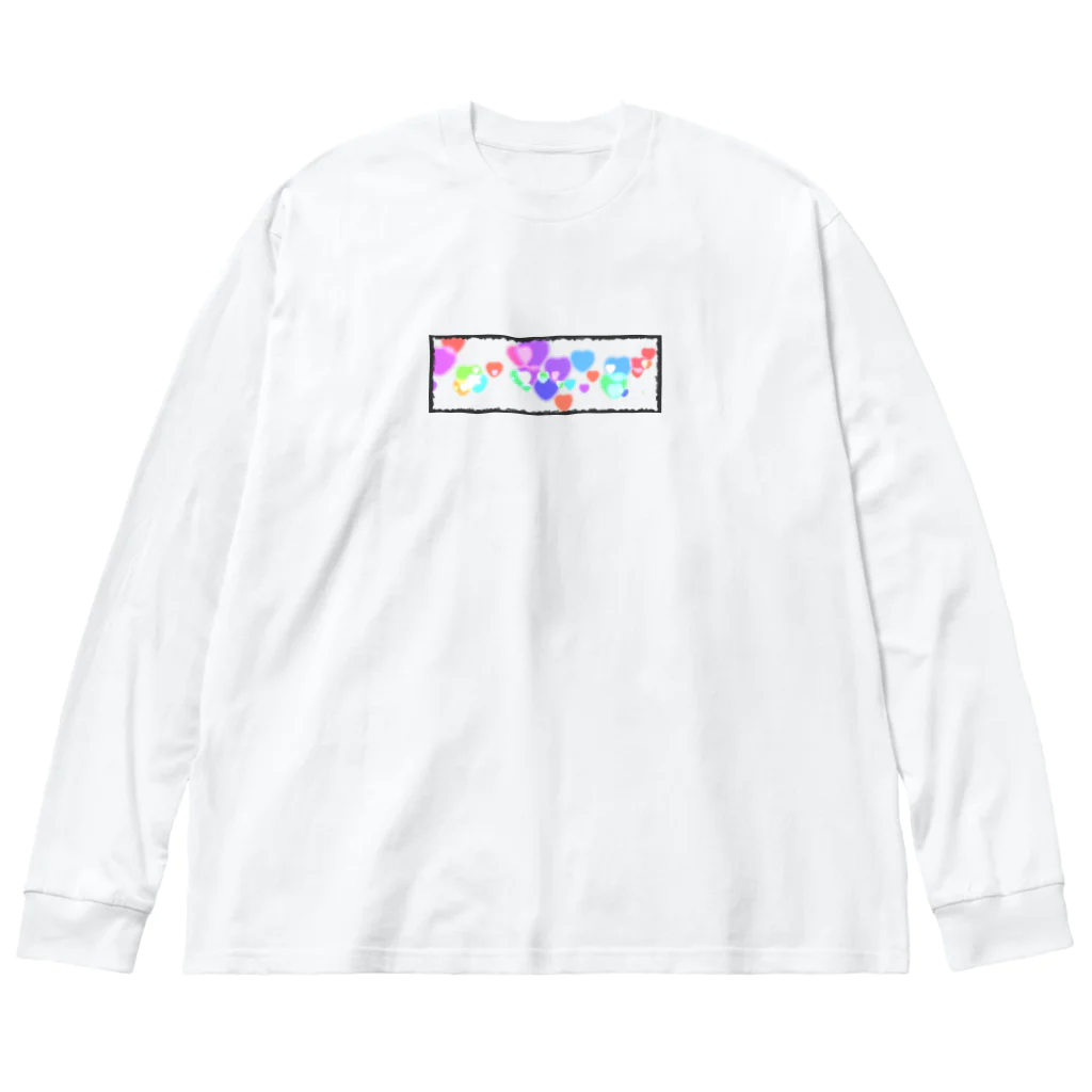 チョコミントのハートホログラム Big Long Sleeve T-Shirt