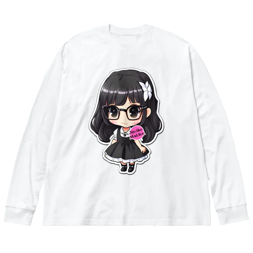 Jimiko Maiden (ジミコメイデン)の【Jimiko Maiden】メイド地味子さん Big Long Sleeve T-Shirt