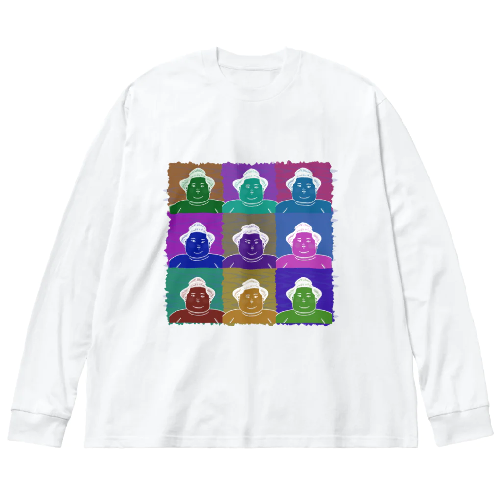 Heiwa_AriのSUMO WRESTLER (multicolor) ビッグシルエットロングスリーブTシャツ