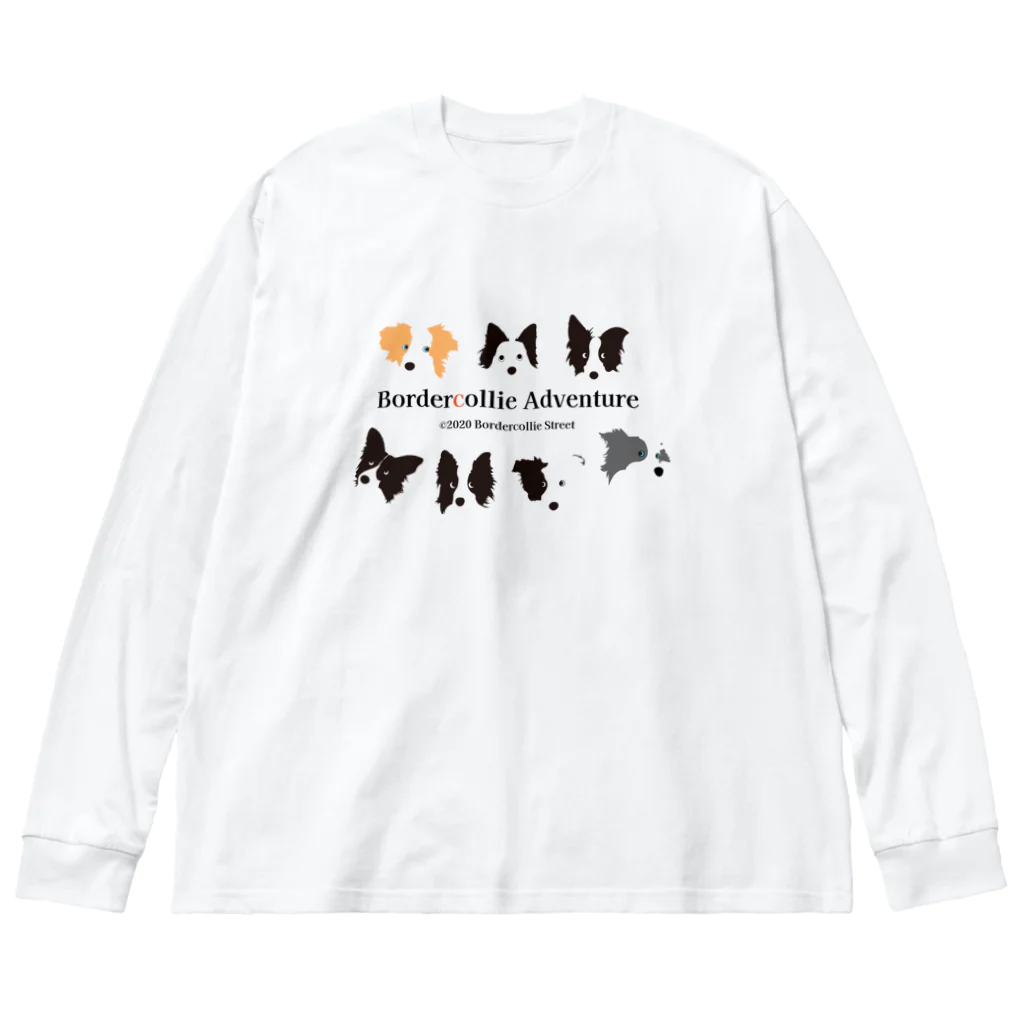 Bordercollie Streetの7 Border Collies-1 Big Long Sleeve T-Shirt